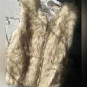 Cream Faux Fur Vest